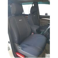 Wetseat Grey Seat Cover Bundle with Charcoal Stitching to suit Toyota Prado 120 Series 03/2003 - 10/2009 (Series GXL/Grande/VX with Electric Seat)
