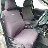 Wetseat Grey Seat Cover Bundle with White Stitching to suit Toyota Hilux N70 09/2009 - 07/2015 Dual Cab (SR)