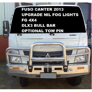 ECB Textura Black Deluxe 3 BullBar with towpin to suit Fuso Canter FE Wide Cab 2012 - Onwards