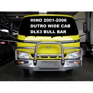 ECB Textura Black Deluxe 3 BullBar with towpin to suit Hino Dutro Wide Cab 2001 - 2006