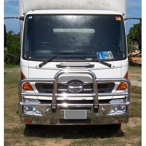 ECB Black Ripple Deluxe 3 BullBar to suit Hino 500 Series FC Euro 5