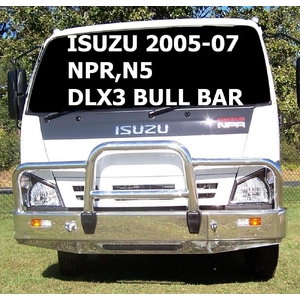 ECB Polished Deluxe 3 BullBar with towpin to suit Isuzu NNR N5 2005 - 2007