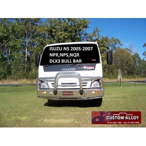 ECB Silver Hammertone Deluxe 3 BullBar to suit Isuzu NPS N5 2005 - 2007