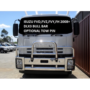 ECB Silver Hammertone Deluxe 3 BullBar to suit Isuzu FV (FH) Euro 5 ISJZ 2011 - 11/21