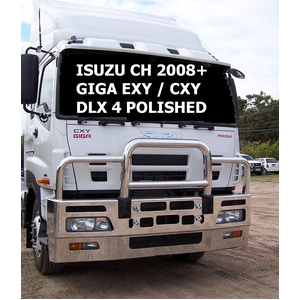 ECB Black Ripple Deluxe 4 BullBar with towpin to suit Isuzu Giga C3 2008 - Onwards