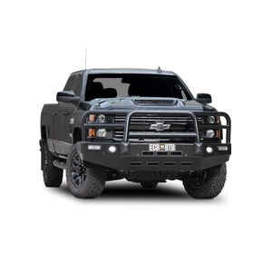 ECB Textura Black BullBar with Bumper Lights to suit Chevrolet Silverado 2500HD 09/14 - 03/18