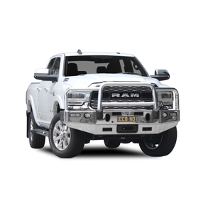 ECB Silver Hammertone Winch BullBar with Bumper Lights to suit Dodge Ram 2500 DJ MKII 2019 - Onwards