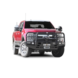 ECB Textura Black Winch BullBar with Bumper Lights to suit Ford F250 Super Duty Limited 06/18 - Onwards