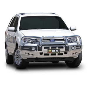 ECB Polished BullBar with Bumper Lights to suit Ford Territory SZ MKII 10/14 - Onwards