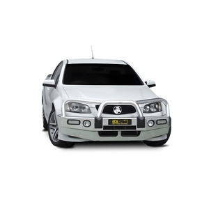 ECB Polished BullBar with Bumper Lights to suit Holden Commodore VE S2 SV6 09/10 - 04/13