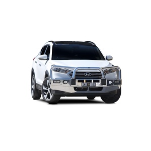 ECB Textura Black BullBar with Bumper Lights to suit Hyundai Tucson 03/17 - 05/18