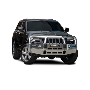 ECB Polished BullBar with Bumper Lights to suit Jeep Grand Cherokee MY14 Limited 06/13 - 03/17