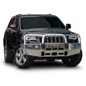 ECB Polished BullBar with Bumper Lights to suit Jeep Grand Cherokee MY14 OverLand Ex Summit 06/13 - 03/17