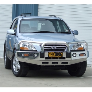 ECB Black Ripple BullBar with Bumper Lights to suit Kia Sorento 12/06 - 09/09