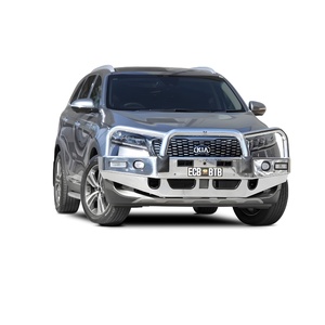 ECB Textura Black BullBar with Bumper Lights to suit Kia Sorento 05/18 - 03/20