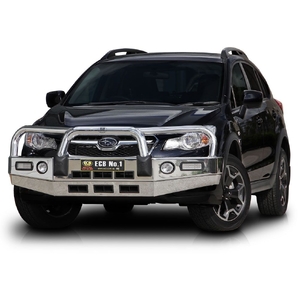 ECB Black Ripple BullBar with Bumper Lights to suit Subaru XV 11/12 - 04/17