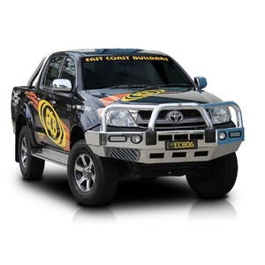 ECB Polished BullBar With Bumper Lights to suit Toyota HiLux 4WD 03/05 - 07/11