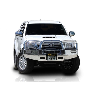 ECB Silver Hammertone Winch BullBar to suit Toyota HiLux 4WD 09/11 - 06/15