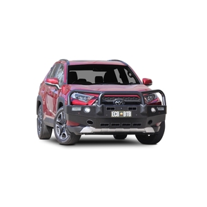 ECB Silver Hammertone BullBar with Bumper Lights to suit Toyota Rav4 Edge Petrol 01/19 - Onwards