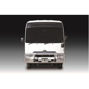 ECB Silver Hammertone BullBar to suit Toyota Coaster 04/17 - 12/21