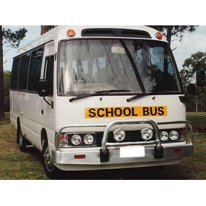 ECB Polished BullBar to suit Toyota Coaster 01/94 - 07/07