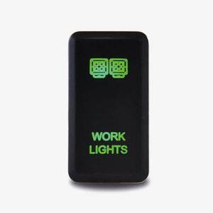 Lightforce Vertical Switch with Work Lights Icon suitable for Toyota (Green LED)