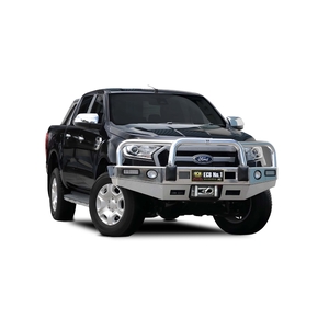 ECB Textura Black Winch BullBar with Bumper Lights to suit Ford Ranger PX MKII 2WD Highrise 07/15 - 08/18