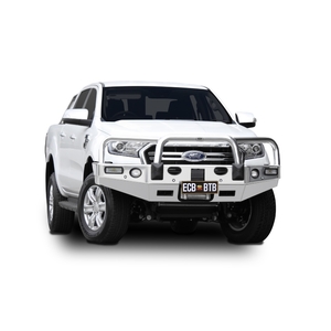 ECB Black Ripple Winch BullBar with Bumper Lights to suit Ford Ranger PX MKIII Wildtrak 09/18 - 04/22