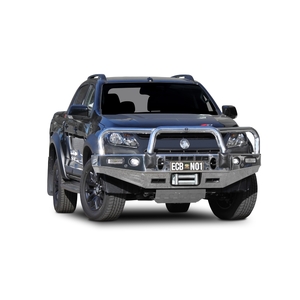 ECB Black Ripple Winch BullBar with Bumper Lights to suit Holden Colorado Z71 4X4 Dual Cab 06/19 - 12/20
