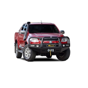 ECB Silver Hammertone Winch BullBar with Bumper Lights to suit Holden Colorado Z71 06/12 - 06/16
