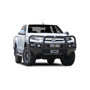 ECB Silver Hammertone BullBar Winch Compatible to suit Mitsubishi Triton MR 11/18 - Onwards