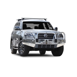 ECB Polished BullBar with Bumper Lights to suit Nissan Patrol Y62 TI-L 08/19 - 11/21