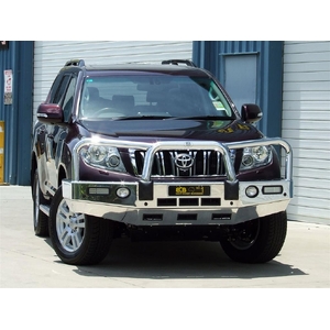 ECB Black Ripple BullBar with Bumper Lights to suit Toyota Prado 150 Series Sensor Model 11/09 - 10/13