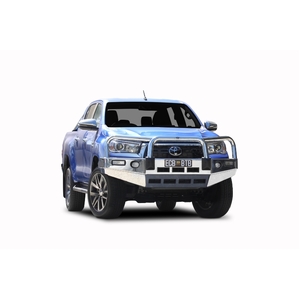 ECB Polished BullBar with Bumper Lights to suit Toyota HiLux SR5 Wide Cab 05/19 - 07/20