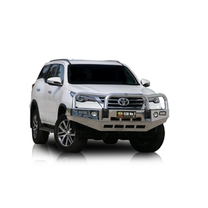 ECB Textura Black BullBar with Bumper Lights to suit Toyota Fortuner 12/15 - 05/19