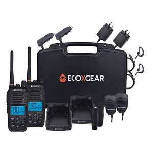 EcoXGear EcoXTalk 2 Watt UHF CB Handheld Radio - Black (Twin Pack)