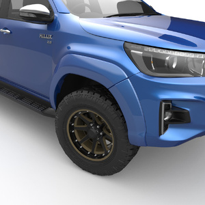 EGR Fender Flares Front Only to suit Toyota Hilux N80 2015 - 2026 Narrow Body (Ultra Matte Black Unpainted Smooth)