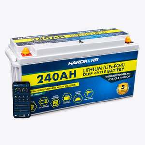 HARDKORR 240AH LIFEPO4 DEEP CYCLE LITHIUM BATTERY WITH Bluetooth