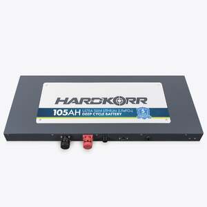 HARDKORR 105AH ULTRASLIM LITHIUM LIFEPO4 BATTERY WITH Bluetooth