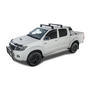 Rhino-Rack JA0176 Heavy Duty 2500 Black 2 Bar Roof Rack for TOYOTA Hilux Gen 7 Dual Cab 4DR Ute (04/2005-09/2015)