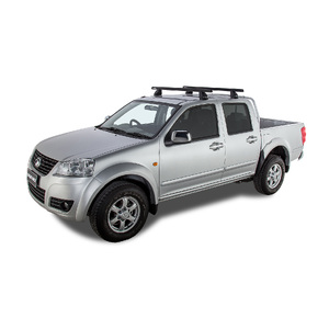 Rhino-Rack JA0187 Heavy Duty 2500 Black 2 Bar Roof Rack for GWM V240 Dual Cab 4DR Ute (01/2009-12/2014)