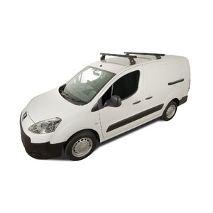 Rhino-Rack JA0658 Heavy Duty RLTF Black 2 Bar Roof Rack for PEUGEOT Partner Gen2 2DR Van (01/2008-12/2018)