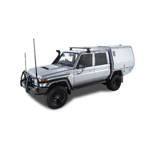 Rhino-Rack JA0791 Heavy Duty RL150 Black 1 Bar Roof Rack for TOYOTA Land Cruiser 79 series 4th Facelift Double Cab 4DR 4WD (01/2023-Current)