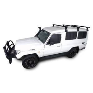 Rhino-Rack JA0837 Heavy Duty RL210 Black 3 Bar Roof Rack for MAZDA E Series MWB/LWB (Mid Roof - Excludes High Top Camper) 2DR Van (02/1984-07/2006)