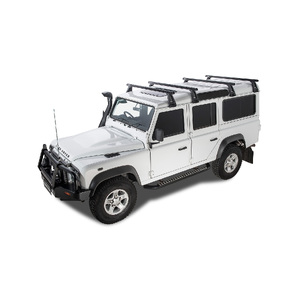 Rhino-Rack JA0850 Heavy Duty RL210 Black 4 Bar Roof Rack for LAND ROVER Defender 110 (incl. Hard Top) 4DR 4WD (03/1993-12/2020)