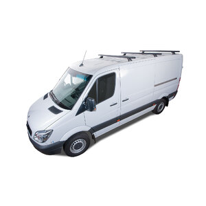 Rhino-Rack JA0979 Heavy Duty RLTF Black 3 Bar Roof Rack for MERCEDES BENZ Sprinter MWB (Low Roof) 2DR Van (01/2006-Current)