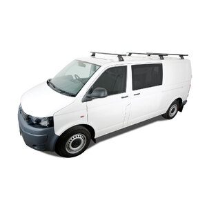 Rhino-Rack JA2767 Vortex RLTF Black 3 Bar Roof Rack for VOLKSWAGEN Multivan T5 LWB (Low Roof) 2DR Van (06/2005-11/2015)