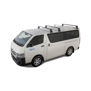 Rhino-Rack JA2772 Vortex RL150 Black 3 Bar Roof Rack for TOYOTA Hiace Gen 4 2DR Van (11/1989-02/2005)