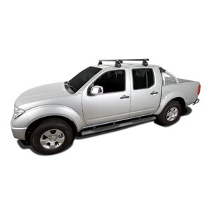 Rhino-Rack JA4084 Heavy Duty Black 2 Bar Roof Rack for NISSAN Navara D40 (RX) Dual Cab 4DR Ute (11/2005-06/2015)