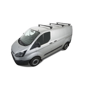 Rhino-Rack JA5418 Heavy Duty RLTP Black 3 Bar Roof Rack for FORD Transit Custom Gen1 SWB 2DR Van (01/2014-12/2023)
